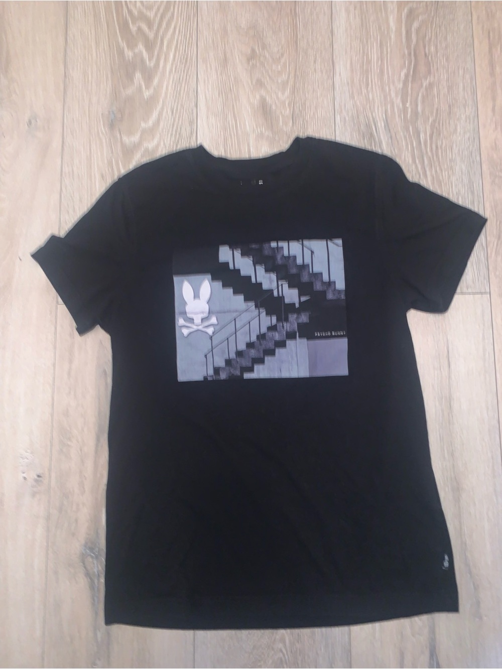 Psycho Bunny Men’s Jarvis Graphic Tee Black Size: 3/XS